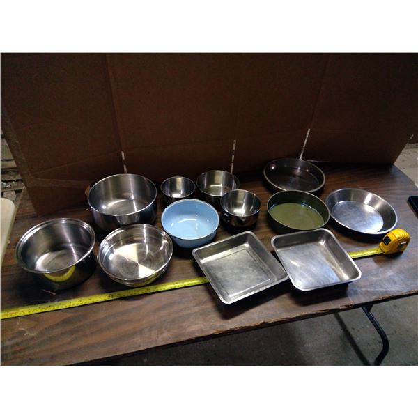 Lot of Stainless-Steel Bowls and Pants