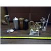 Image 1 : Lot of Misc. Items - Candles, Candle Stick, and Trophies