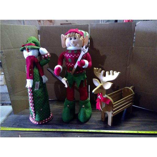 Christmas Lot - Snowman, Elf, and Reindeer