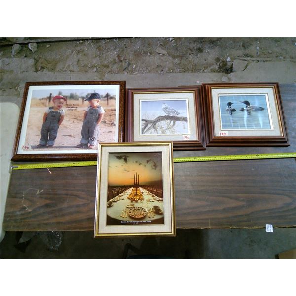 4 Framed Pictures