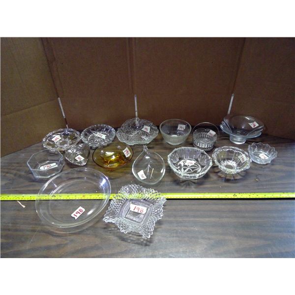 Lot of 15 Glass Bowls/Trays
