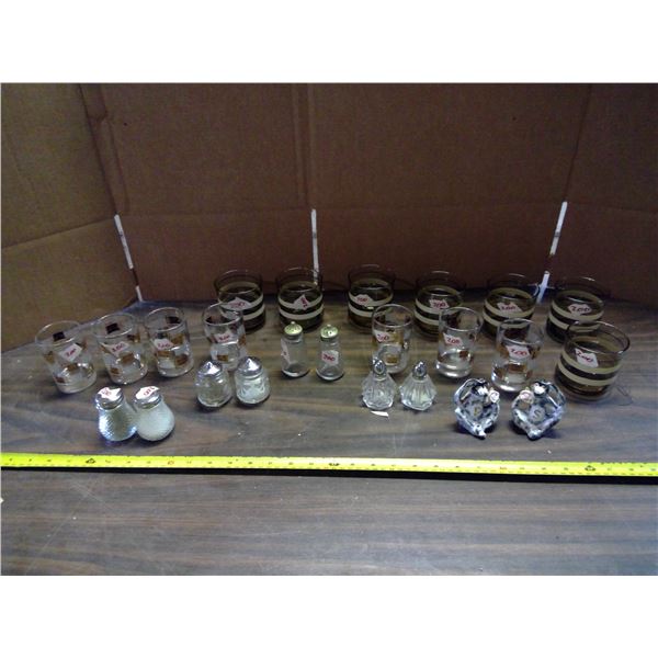 Lot of Salt and Pepper Shakers, and Cups