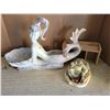 Image 1 : 22 inch ceramic mermaid centerpiece/planter & misc décor