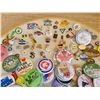 Image 2 : XL lot of vintage pins, pinbacks on embroidery ring