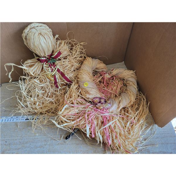Straw seasonal decorations
