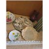 Image 5 : Porcelain bunny treat container, flower frog, assorted china, milk glass vase XL candle etc