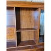 Image 5 : Dark cherry wooden entertainment stand - 18" deep X 76" tall X 81" Wide