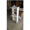 Image 2 : White Wooden Book Shelf - 15x7x35H"
