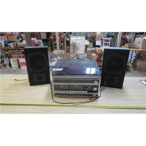 Record & Cassette Player w/ 2 Speakers
