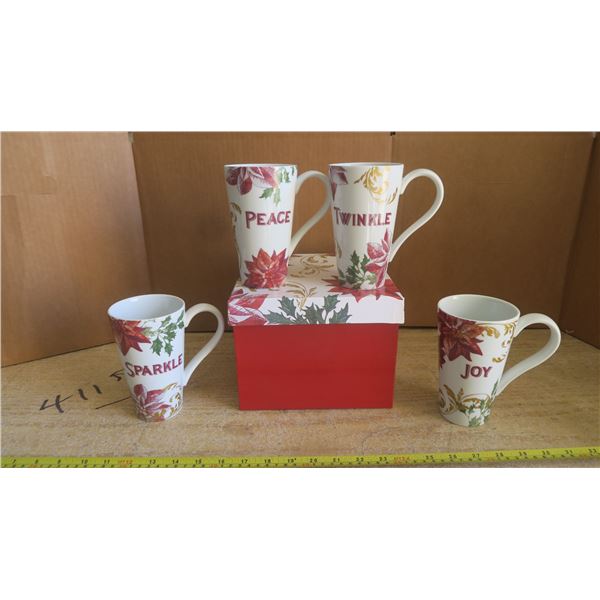 Set of 4 Christmas Mugs