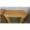 Image 2 : TV Stand w/ Glass Cupboard - 38x17x30H"