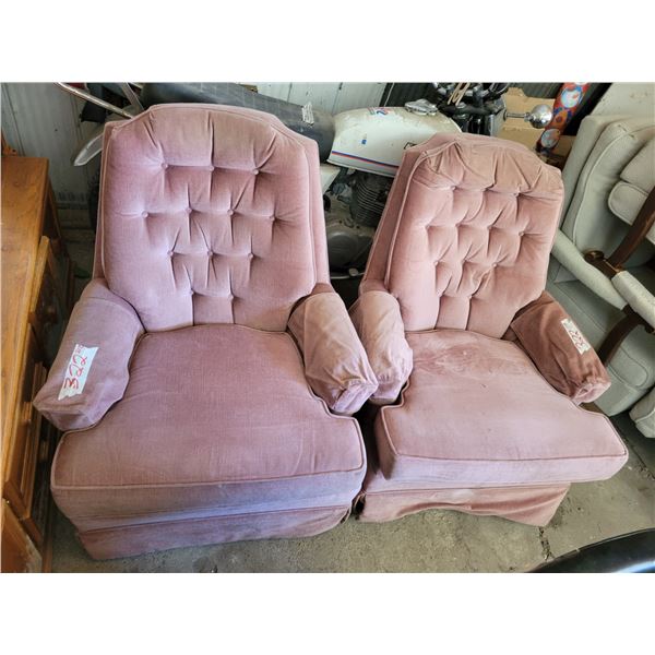 2 Pink Arm Chairs