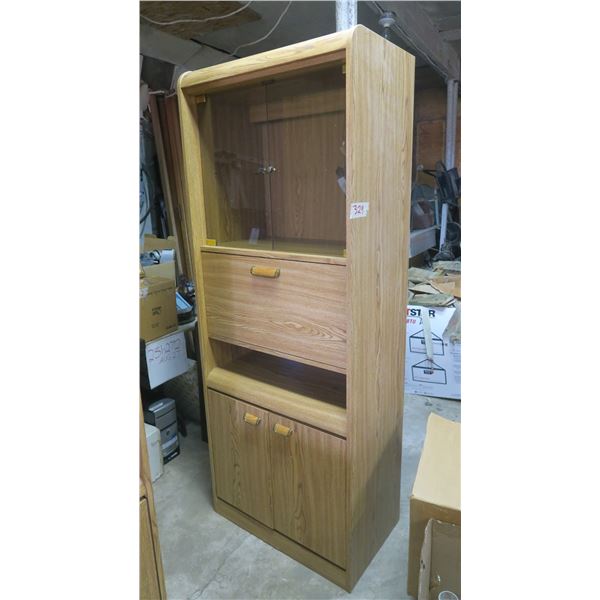 Dining Room Cabinet w/ Glass Door Display Case - 19x30x78H"