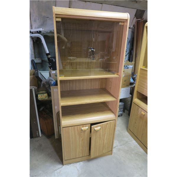 Dining Room Cabinet w/ Glass Door Display Case - 19x30x78H"