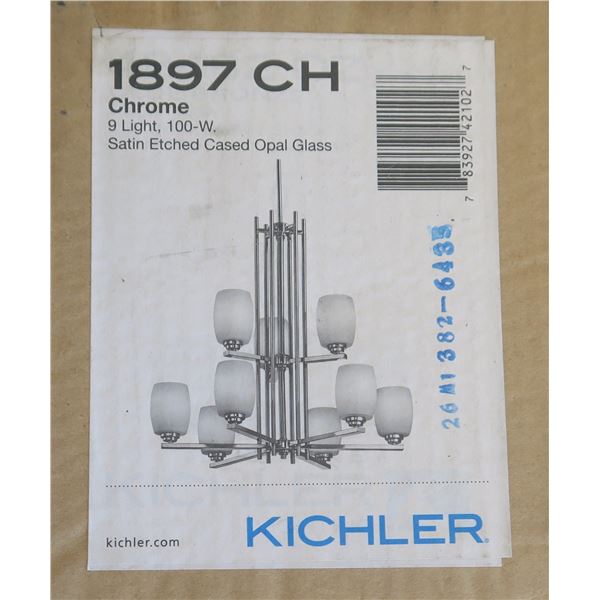 9 Light Chrome Chandelier