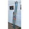 Image 2 : Set of Green Skiis with Red Poles, H-6Ft 7"
