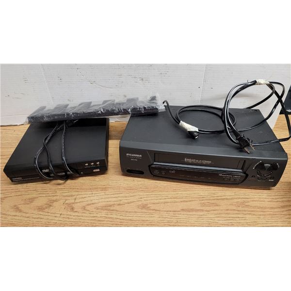 DVD and VCR Players, with Remote Holder