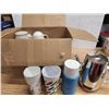 Image 1 : Box of Assorted Thermos, Kettle, and Dishes