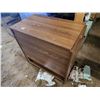 Image 4 : Brown Sliding Storage Desk, When Closed H-2ft 2" W-2ft 2 1/2" D-1ft 4", Open W-3ft 11"