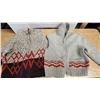 Image 2 : Lot of 2 Hand Knitted Mens Sweaters sz M/L