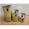 Image 1 : Set of 3 Matching "Sears" Tin Storage Containers, Sugar, Coffee and Tea
