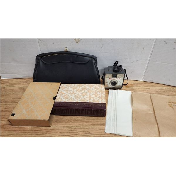 Lot of Assorted Vintage Items, Satellite 2 Camera, Butter Paper, Books, etc.