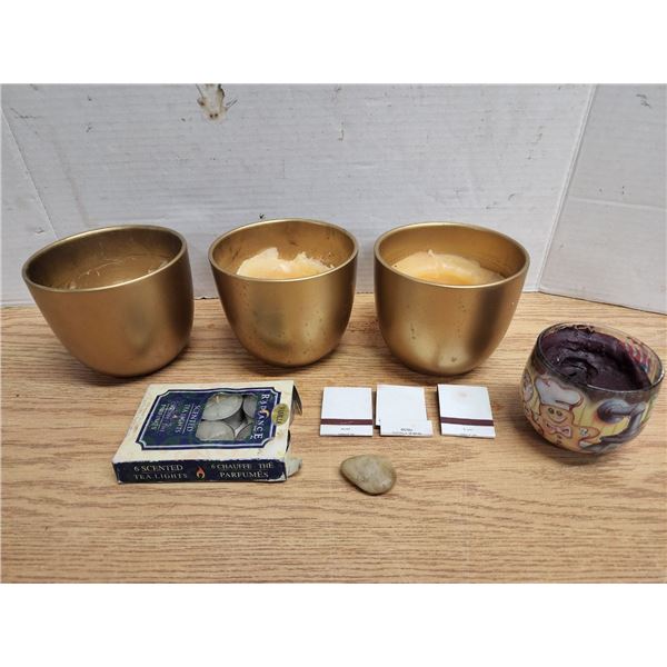 4 Assorted Scented Candles, Used