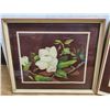 Image 2 : Set of 2 White Flower Pictures, Framed