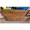 Image 2 : Solid Wood, Brown Twin Size Head/Foot Board Set. H-3ft 1" W-4ft 1/2" D-1 1/2" Foot Board H-1ft 9 1/2