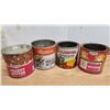 Image 1 : 4 Assorted Vintage Peanut Butter Cans