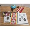 Image 1 : Assorted Ukranian Easter Eggs (Pysanky), Candles and Pin Cushion