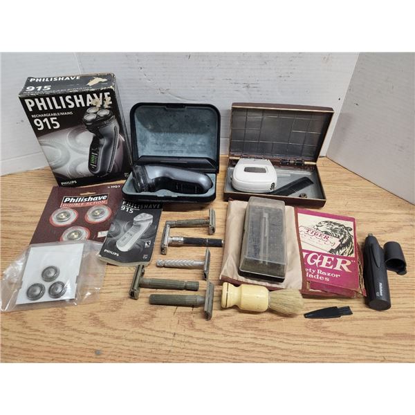 Huge Lot of Mens Shavers, Newer and Vintage, With Razors and Razor Blades