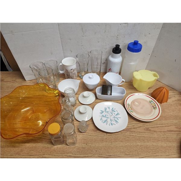 Huge Lot of Assorted Drinking Glasses and Misc Dishes