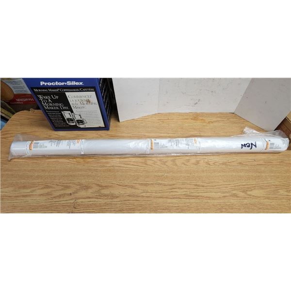 New in Bag, Clear Plastic Sheeting, 102 In x 176.5 Ft