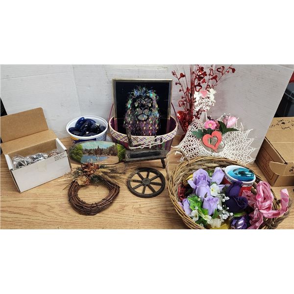 Huge Lot of Misc Décor, Housewares, Pysanky Eggs, Christmas Light Bulbs, etc