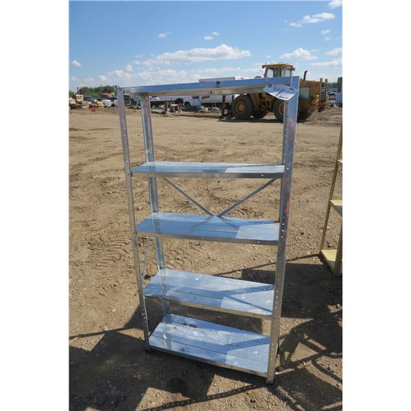 small galvanized metal shelf