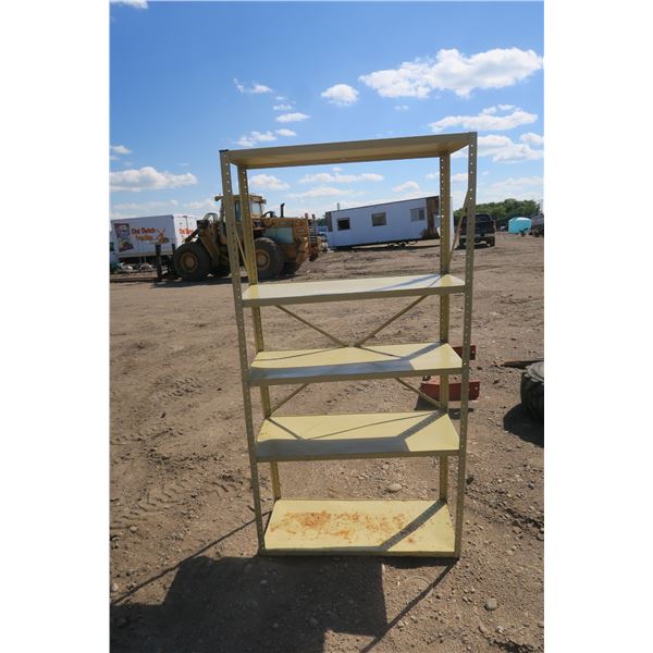 Large cream color metal shelf