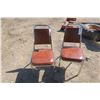Image 1 : 2 brown & chrome chairs