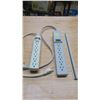 Image 4 : 2- 6 plug power bars. Gey, off white.