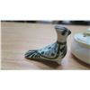 Image 4 : Decorative cream &sugar set with flowers. Ceramic bird.