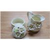 Image 7 : Decorative cream &sugar set with flowers. Ceramic bird.