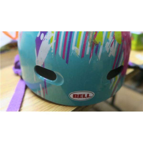 Kids BELL mult-color bike helmet.