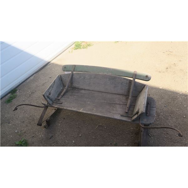 antique wood buggy waggon seat.