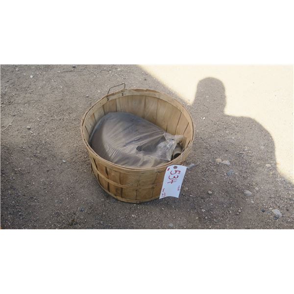 wood apple basket, drainage kit.