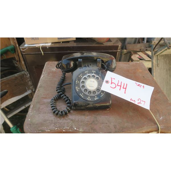 1983 rotary black phone