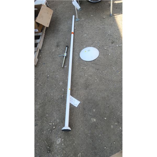 white  floor to ceiling hand pole.