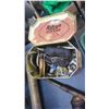Image 10 : box of misc antique items , old tin filled with fittings, oiler cans, pumps.