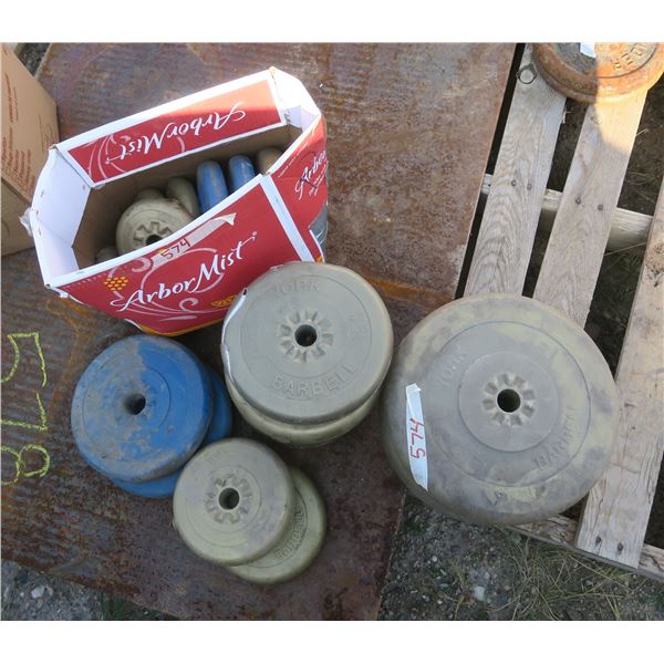 Set of 1" Concrete Weight Plates