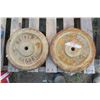 Image 2 : 2x 50lbs Iron Weight Plates 1"