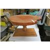 Image 1 : Wood Table w/ Raw Wood Top - 17 Tall x 29 Across